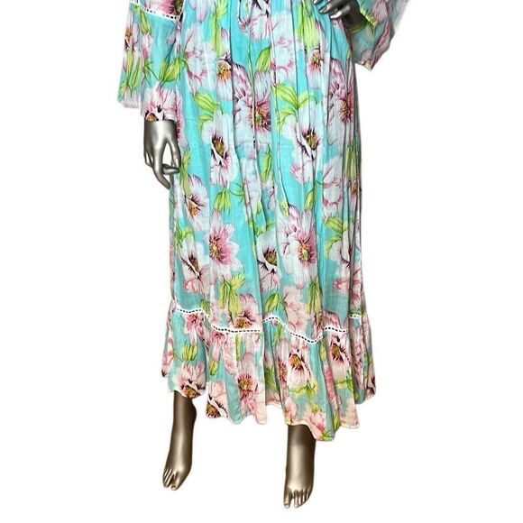 NWT Debbie Katz Lulu Dress Cotton Bohemian Floral (008) - Picture 4 of 13